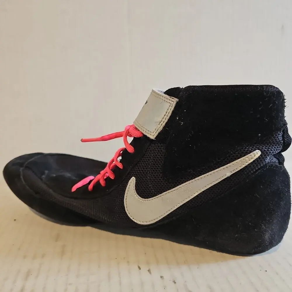 Nike Speedsweep 7 Wrestling Shoes Men Size 13 Black Silver Leather Mesh Boxing